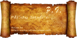 Péchy István névjegykártya