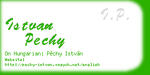 istvan pechy business card